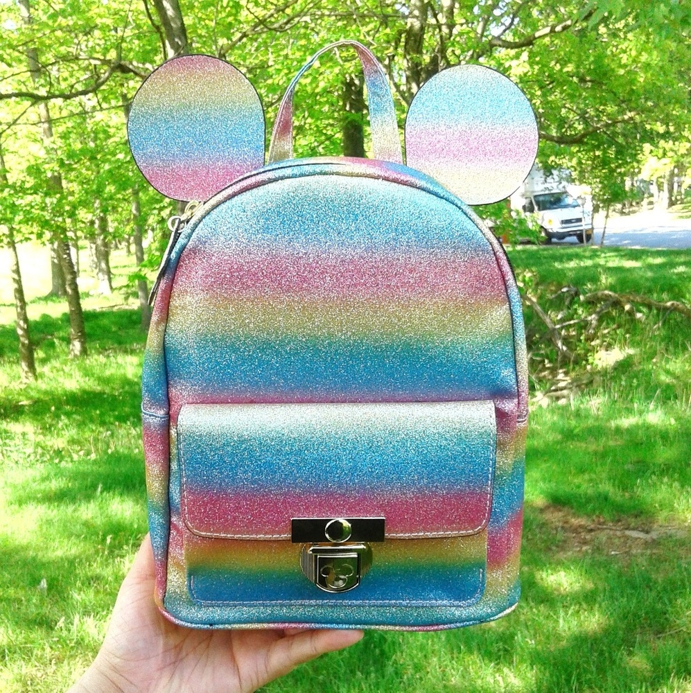 Rainbow Glitter Mickey Mouse Backbag - Picture 2 of 8